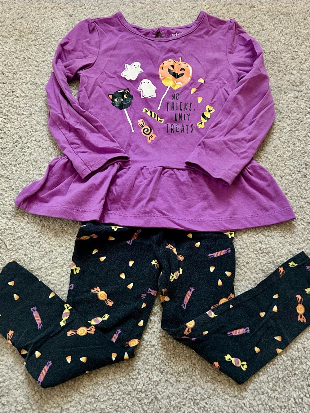 🎃 Carter's Purple Girls' Halloween set 2T